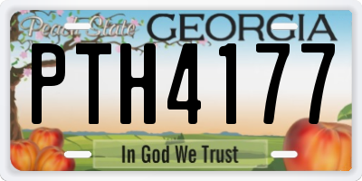 GA license plate PTH4177