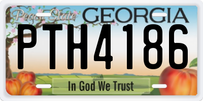 GA license plate PTH4186