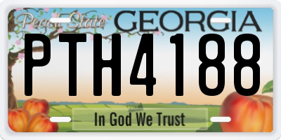 GA license plate PTH4188