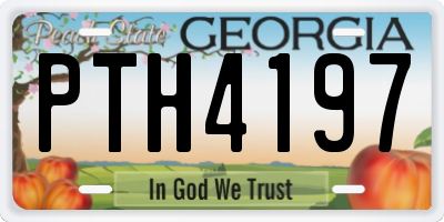 GA license plate PTH4197
