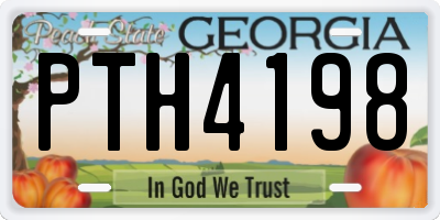 GA license plate PTH4198