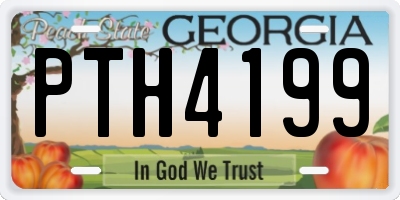 GA license plate PTH4199