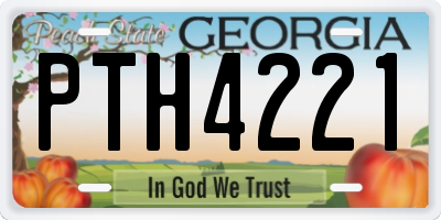 GA license plate PTH4221