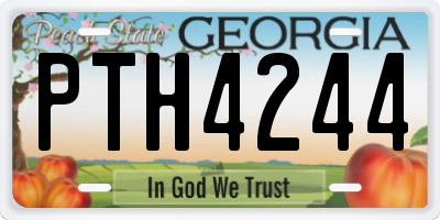 GA license plate PTH4244