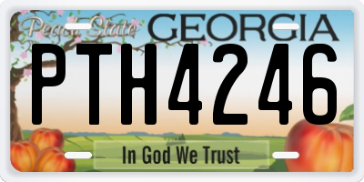 GA license plate PTH4246