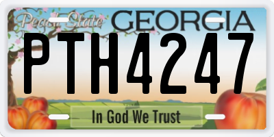 GA license plate PTH4247