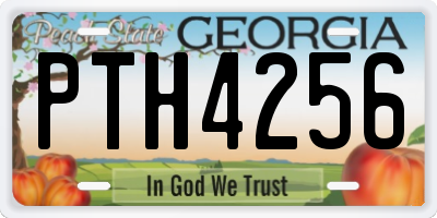 GA license plate PTH4256