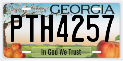 GA license plate PTH4257