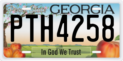 GA license plate PTH4258