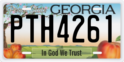 GA license plate PTH4261