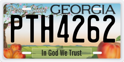 GA license plate PTH4262