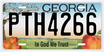 GA license plate PTH4266