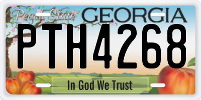 GA license plate PTH4268