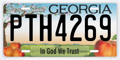 GA license plate PTH4269
