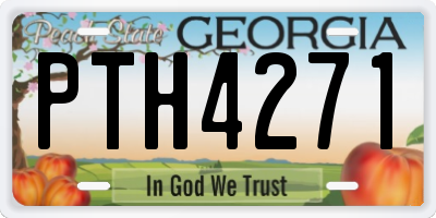 GA license plate PTH4271