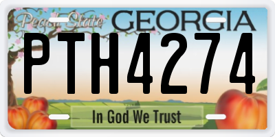 GA license plate PTH4274