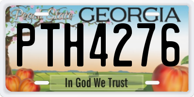 GA license plate PTH4276
