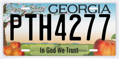 GA license plate PTH4277