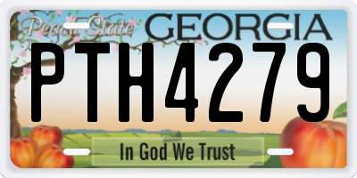 GA license plate PTH4279