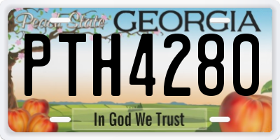 GA license plate PTH4280