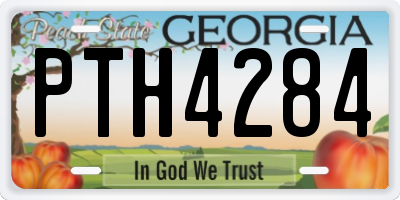 GA license plate PTH4284