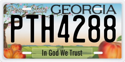 GA license plate PTH4288