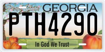 GA license plate PTH4290