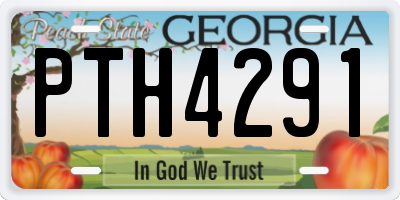 GA license plate PTH4291
