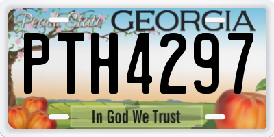 GA license plate PTH4297