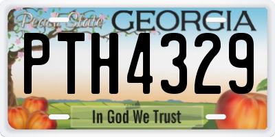 GA license plate PTH4329