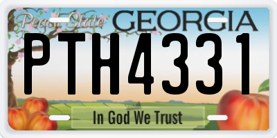 GA license plate PTH4331