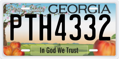GA license plate PTH4332