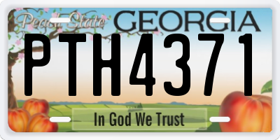 GA license plate PTH4371