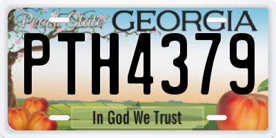GA license plate PTH4379