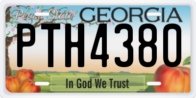 GA license plate PTH4380