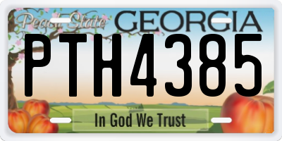 GA license plate PTH4385