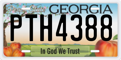 GA license plate PTH4388