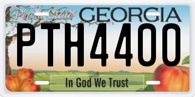 GA license plate PTH4400