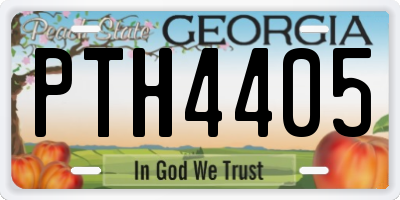 GA license plate PTH4405