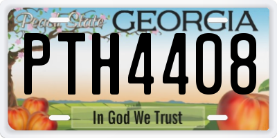 GA license plate PTH4408