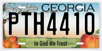 GA license plate PTH4410