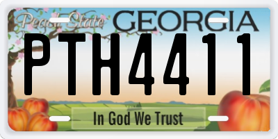 GA license plate PTH4411
