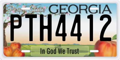 GA license plate PTH4412