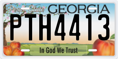 GA license plate PTH4413