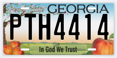 GA license plate PTH4414