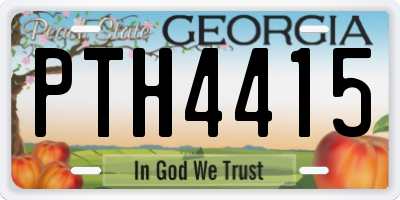GA license plate PTH4415