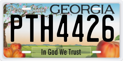 GA license plate PTH4426