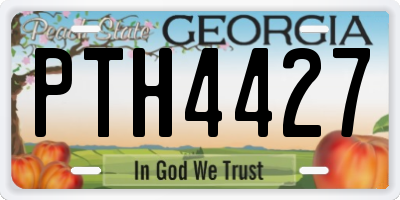 GA license plate PTH4427