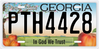 GA license plate PTH4428