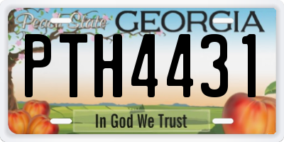 GA license plate PTH4431